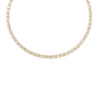Chaîne Gourmette En Or Blanc 9 Carats - Maille Corde, Neuve Avec étiquettes, Fabrication France
