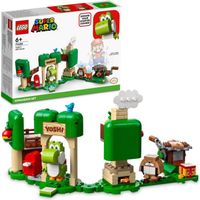 LEGO 71406 Super Mario Ensemble d’Extension La Maison Cadeau de Yoshi, Jouet Super Mario, Figurine, avec Manège, Enfants 6 Ans