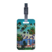 Etiquette bagage couleur motif california Color Pop - France
