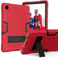 Etui Tablette Coque Samsung Galaxy Tab A8 10.5" 2021 X200 X205 Couverture d'onglet robuste antichoc hybride 3-1 Rouge+noir GHJ