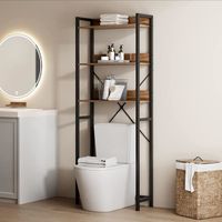 Sogeshome Support de rangement autoportant à 3 niveaux pour salle de bain, support de rangement pour toilettes