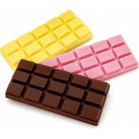 Squishy Cube Chocolat – Jouet Anti-stress En Silicone – Montée Lente, Forme De Barre Réaliste – Pour Enfant Et Adulte