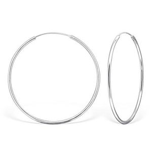 Hautement Polie En Acier Inoxydable Argent Rond Boucles d/'oreilles Créoles Pour Femmes de qualité optimale