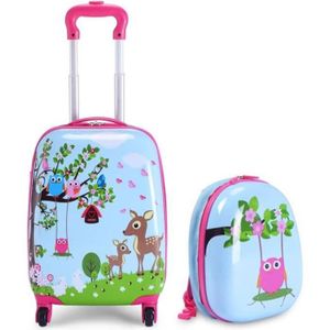 SET DE VALISES GOPLUS Valise Enfant 16’’ et Sac à Dos 12’’ Enfant