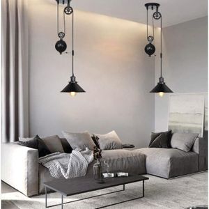 LUSTRE ET SUSPENSION Fusion LOT DE 2 Lustre Réglable Suspension Luminai