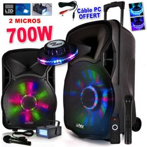 Enceinte Portable - MSD - KA122 - 700W - Bluetooth 5.0 - Karaoke avec LED RGB - TV Son Photo