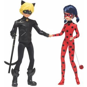POUPÉE Pack de 2 Poupées mannequin 26 cm Miraculous Ladybug - Revivez les aventures de Ladybug et Chat Noir