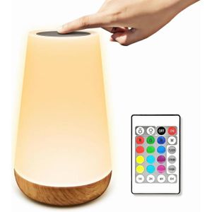 LAMPE A POSER Veilleuse LED, Lampe de Chevet Colorée, Lampe Nuit Tactile avec 13 Couleurs Changeantes, Lampe de Table Rechargeable