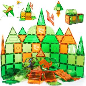ASSEMBLAGE CONSTRUCTION 42 Pièces Dinosaur Magnetic Block Set, Magnet Building Block Toys For Children, Stem Pädagogic Magnetic Tuiles Pour Garçons [b1918]