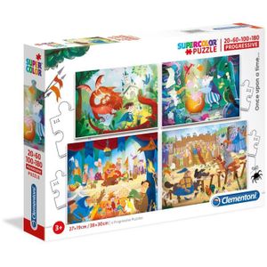 PUZZLE SuperColor 20-60-100-180 pièces - Au temps médiéva