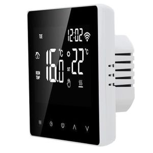 THERMOSTAT D'AMBIANCE JIN-Dilwe ME81H LCD Thermostat Smart WIFI LCD Chauffage par le sol Eau Chaudière murale sous le sol(Bouton Blanc Fond Blanc 16A)
