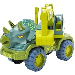 COFFRE À JOUETS Huiya- Grande voiture jouet pour enfants Dinosaur World modle dexcavatrice Tyrannosaurus Triceratops Toy Car