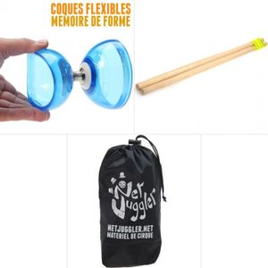 ficelle Diabolo livret Mr Babache de Tricks baguettes en aluminium Diablo triple rangement avec roulement /à billes Cyclone Quartz Pro Diabolo Set sac de voyage Rose 6 couleurs