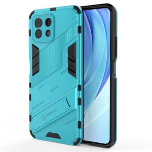 COQUE - BUMPER Coque Xiaomi Mi 11 Lite (5G), Bleu Antichoc Armure Dur Robuste Support Punk Bumper Protection Double Couche Renforcée
