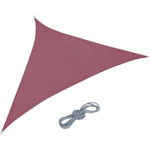 VOILE D'OMBRAGE Voile d'ombrage, Triangle, concave, Tissu PES, imperméable, Toile Soleil avec Cordes, 3 x 3 x 4,25 m, Rouge213