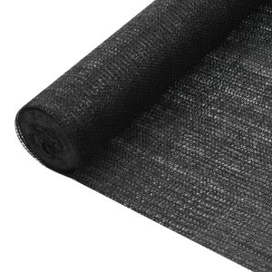CLÔTURE - GRILLAGE vidaXL Filet brise-vue Noir 1,8x10 m PEHD 75 g/m² 