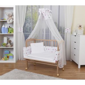 3 en 1 Lit Bebe,Berceau Cododo,Berceau Bébé,120x50cm,Berceau Cododo,lit  Bebe avec Moustiquaire,Next 2 Me,lit Bébé Evolutif,cododo Bebe  Confort,fenêtre