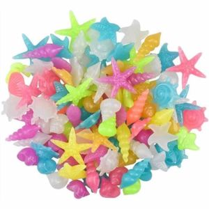 OBJET DÉCORATIF 100Pcs Pierre Lumineuse Coquille de Starfish Lumin