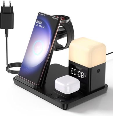 Chargeur Sans Fil Rapide 35W - Station Induction Compatible IPhone, Samsung, Xiaomi, Huawei, AirPods - Avec Câble USB-C - 7