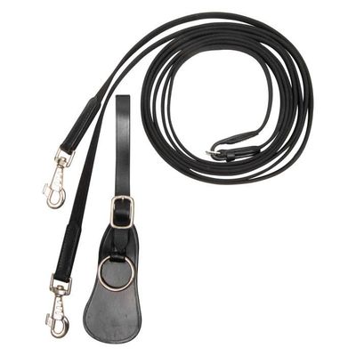 Ceinture De Longe Réfléchissante Imperial Riding Nova – Noir – Taille Cob VB – Pour Chevaux