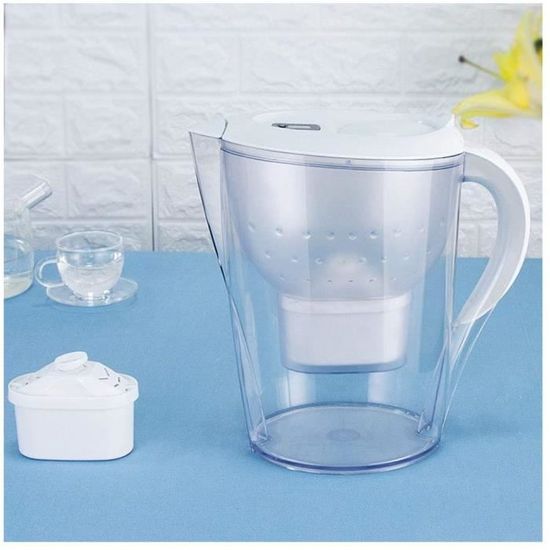Pichet Filtre à Eau Soma 1,3 L (6 Tasses) - Design élégant, Filtre Charbon De Noix De Coco - Pour Frigo Et Table