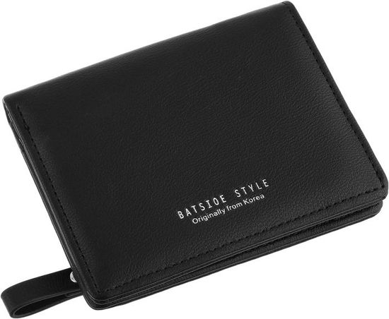 Portefeuille Porte-monnaie Noir Pour Femme Avec Compartiment Cartes De Crédit - Zip Complet - Simili Cuir