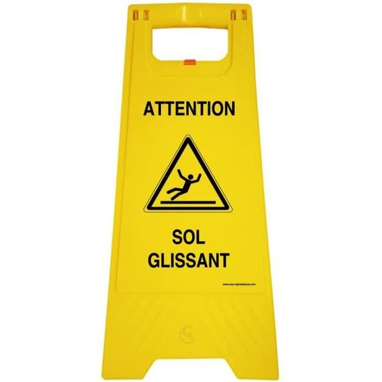 Signaletique.Biz France – Lot de 2 chevalets de signalisation double face 620x300mm – Polypropylène jaune imperméable – Message clair défense de stationner