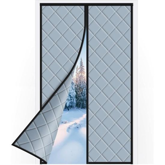 Rideau De Porte Isolant Magnétique 80x200cm EVA - Imperméable, Coupe-vent, Fermeture Auto