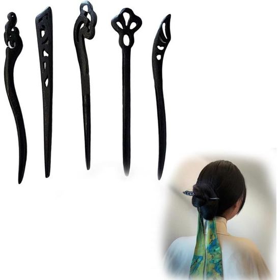 Lot De 6 Baguettes à Cheveux Vintage Avec Pompon - Accessoire Hanfu, Décoration Cheveux Pour Femmes Et Filles