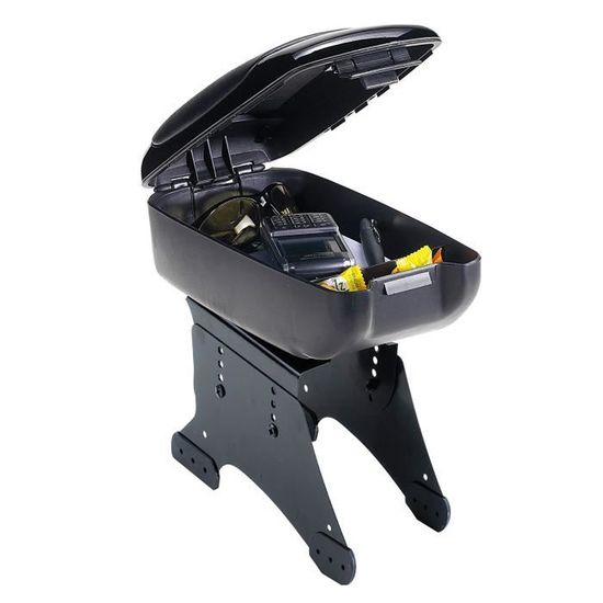 Accoudoir Central Universel Bottari 16115 - Avec Rangement Et Porte-Gobelet - Noir Simili Cuir