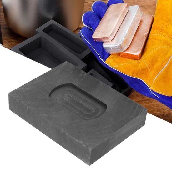 Moule Lingot Graphite 170 Ml – Creuset Fusion Or Argent Cuivre – Capacité 3250 G Or / 1700 G Argent – Qualité Pro