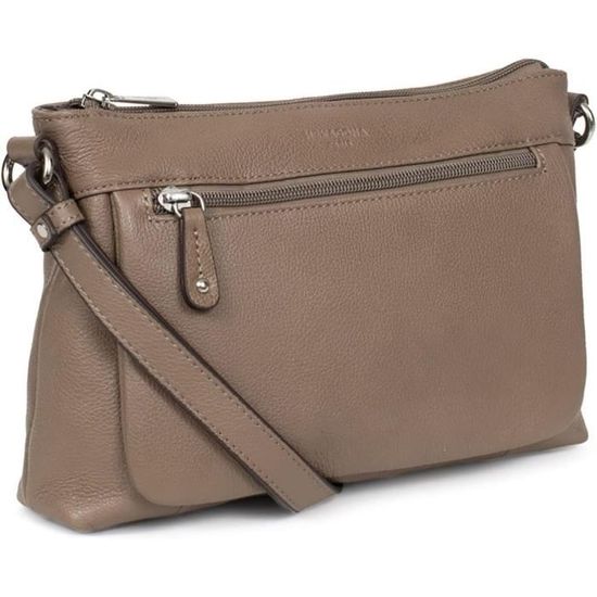 Sac Porté Travers Hexagona Toscane - Compatible Smartphone, Plusieurs Poches, Cuir Double Ton, Fabrication Paris