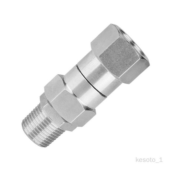 SAVITA Lot De 4 Raccords Nettoyeur Haute Pression 3/8" NPT - Coupleurs Inox Mâle/Femelle, Robuste Jusqu'à 5000 PSI Pour Laveuse à Pression