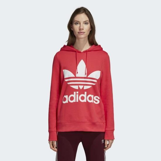 Adidas originals Femme Hauts Sweat capuche Trefoil magenta