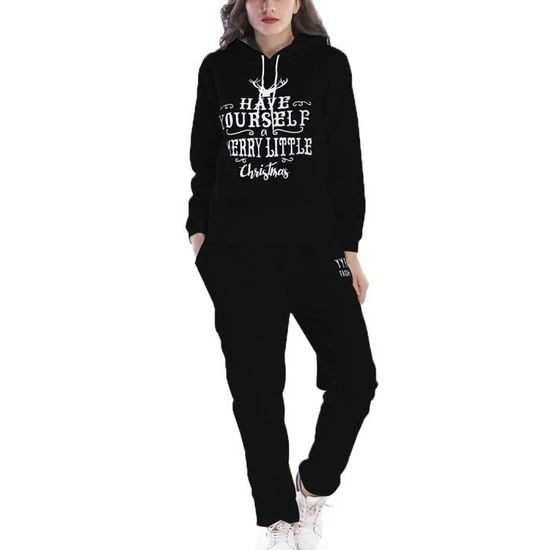 Survêtement 2 Pièces Femme - Sweat Col Revers Et Pantalon Large - Matière Douce - Automne/hiver