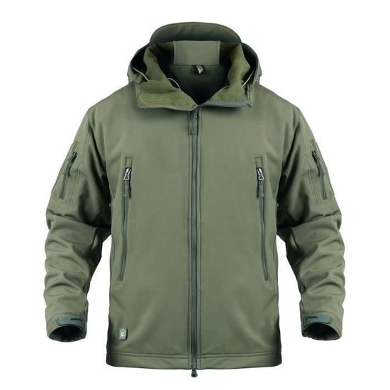 Veste Softshell Homme Avec Capuche - Doublée Polaire, Coupe-Vent Et Imperméable Pour Outdoor