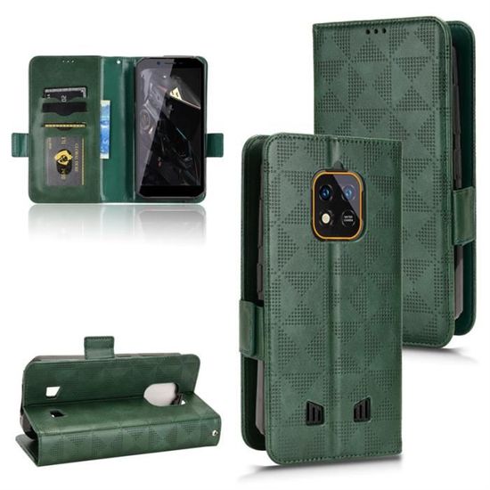Housse Oukitel WP18 K-S-Trade - Gris Clair, 3 Emplacements Cartes, Feutre Similicuir