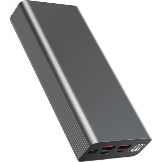 Batterie Externe 24000mAh 22.5W PD QC4.0 avec 3 Sorties USB