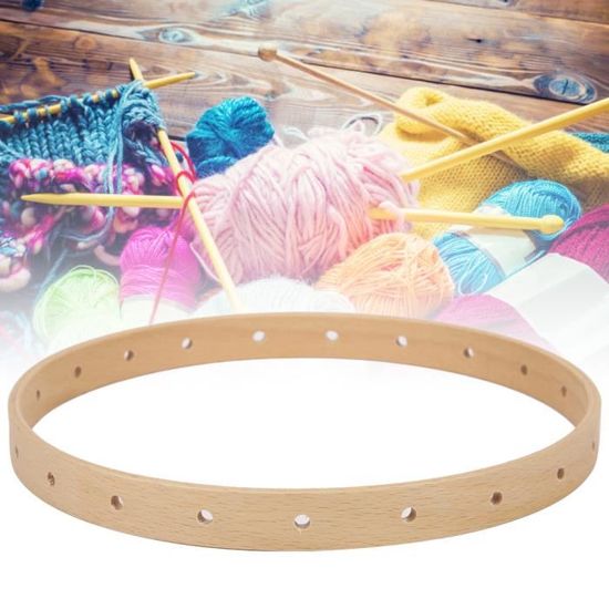MéTier à Tisser en Bois Rond Machine à Tricoter à la Main DéCoration