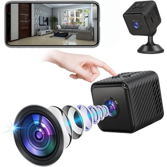 Mini Caméra Espion WiFi Wimini Vision 1080P - Vision Nocturne Invisible, Détection Mouvement, Carte SD