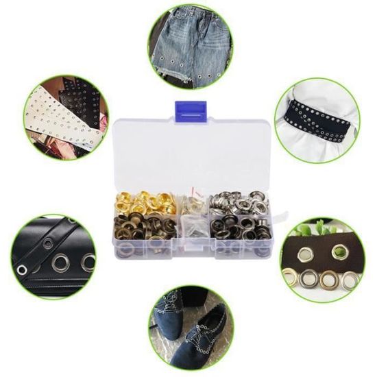 Linxor – Kit de 100 œillets en métal 12mm – Résistance à la corrosion Linxor – Kit de 100 œillets en métal 12mm – Résistance à la corrosion