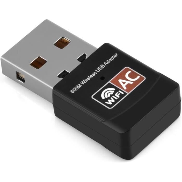 Clé USB WiFi, Adaptateur réseau sans Fil USB 600 Mbps Adaptateur WiFi