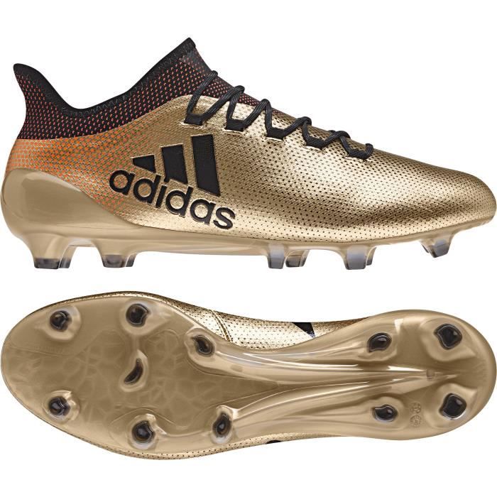 Chaussures de football adidas X 18.1 FG - gris/noir/rouge solaire - 40
