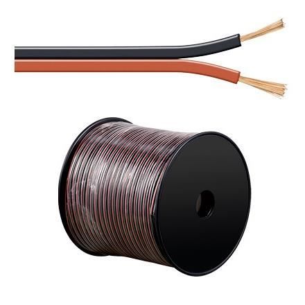 Alpexe® Câble d'enceinte rouge-Noir - 100 m de bobine, Câble diametre 2 x 1,5 mm² - LSK 2X1-5 ROUGE-NOIR - 100m CCA