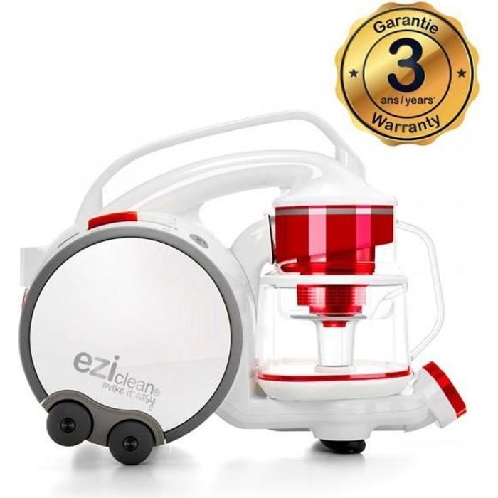 E-ZICLEAN Aspirateur traineau sans sac Turbo Silence 400