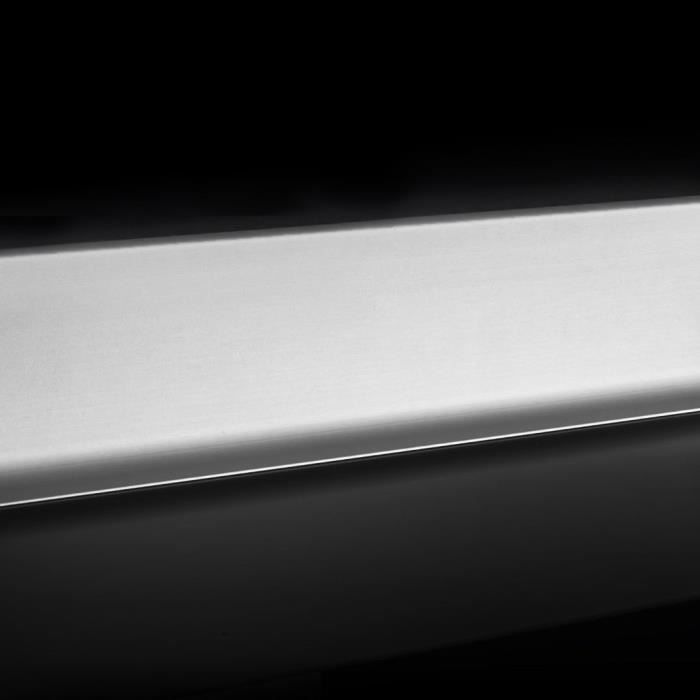 2,5m plinthe en aluminium 80mm, couleur argent