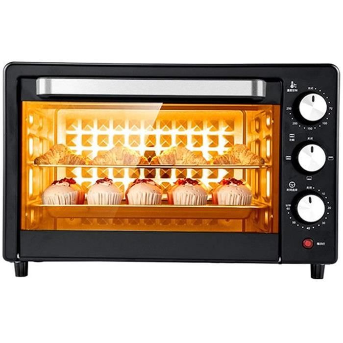 SHUI 20L Mini Four - 1360W Four électrique 60 Minutes Minuterie Temps de Cuisson Automatique Pizza Tart Biscuits