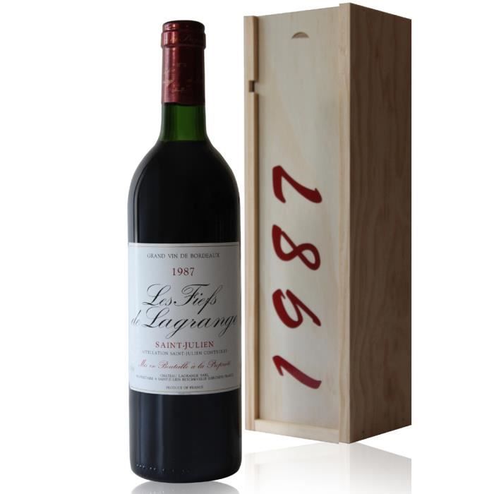 Coffret Château Les Fiefs de Lagrange 1987 Rouge 75cl AOC Saint - Julien