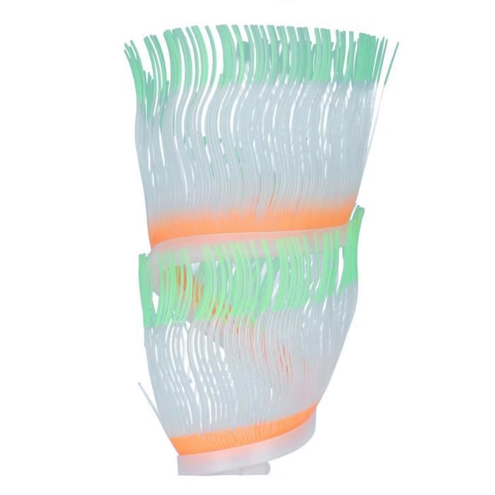 Garosa Anémone de mer artificielle Anémone de Mer Décorations d'Aquarium Plante Rougeoyante Artificielle en Silicone S(Vert )