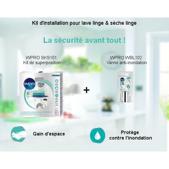 Pack Kit d'installation - Kit de superposition + Vanne anti-inondation